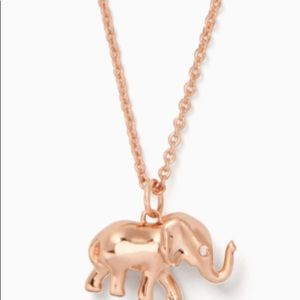 Tiny elephant pendant with matching ring